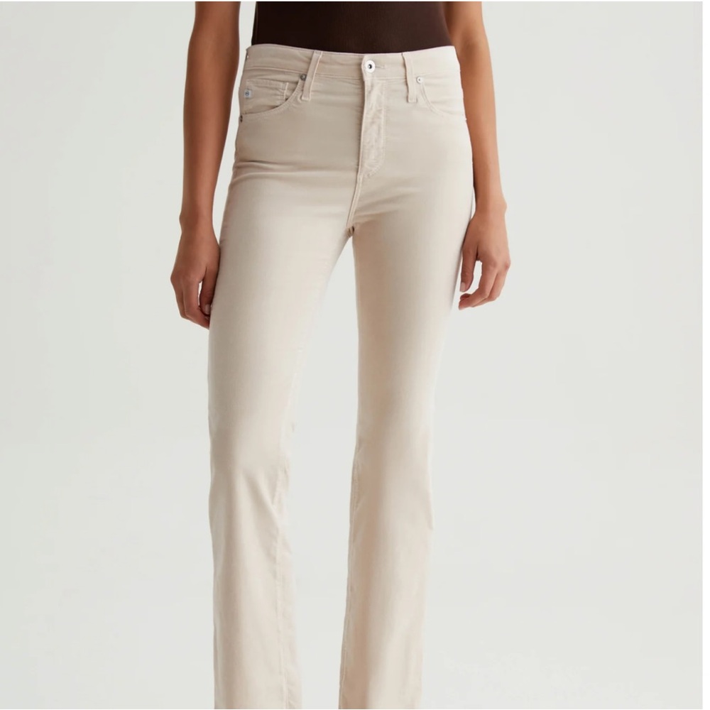Ag the Farah cropped high rise boot jean